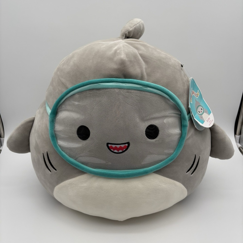 Squishmallows Large 16" Gordon the Shark with Goggles Plush Kellytoy